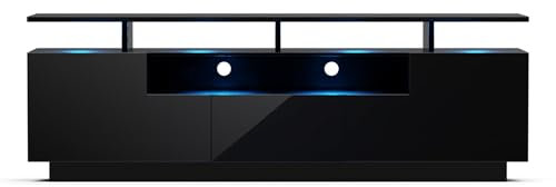 Mobile TV moderno da 150 cm con LED multicolore per soggiorno mobile basso con contenitore per camera da letto sala intrattenimento