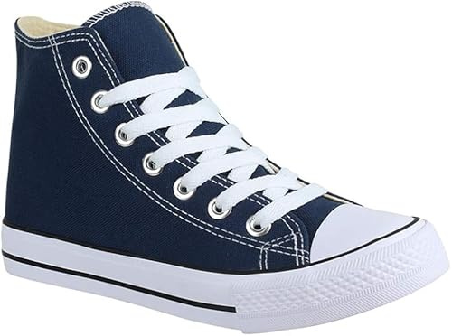 Mens Slip On Lace Up High Top Canvas Summer Trainers Pumps Sneakers Men Casual Comfy Shoes 6-11 (Navy, UK Footwear Size System, Adult, Men, Numeric, Medium, 7)