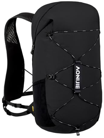 AONIJIE Large Hydration Backpack 22L Hiking Daypack Back Trail Running Hiking Pack Climbing Lightweight (Black, 22L)