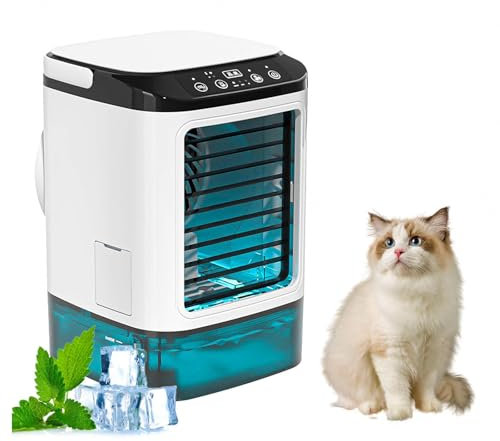 HBDSMLPL con Contenitore Aria Condizionata Portatile, Condizionatore Senza Tubo con Serbatoio dell'Acqua da 900 Ml Condizionatori Senza unità Esterna