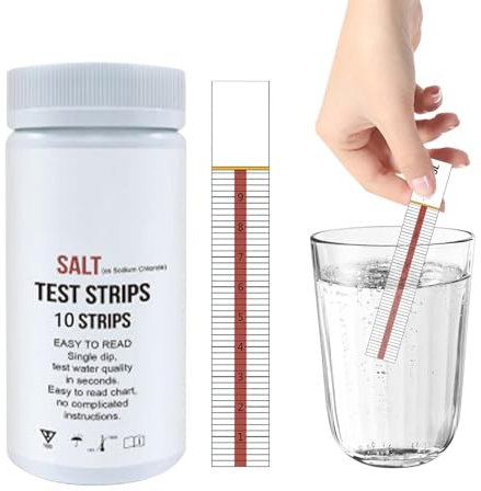 Tests D'eau Salée Pour Piscine Et Spa, 20 Bandelette Test Piscine Au Sel, Bandelette Papier Détection Teneur En Chlorure Sodium, Bandes De Test De Sel De Piscine Rapides Pour Bain À Remous, Spa