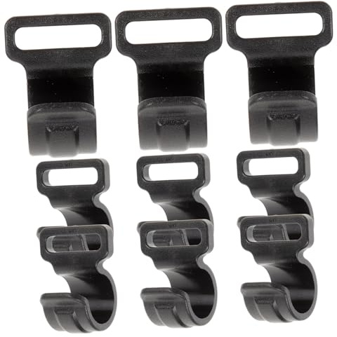 HOODANCOS 10pezzi Ganci per Aste per Riparo da Campeggio in Plastica Resistente Ganci Mobili Leggeri con Elevata capacità di Carico per Accessori Camper e Outdoor Facili da Installare e Riut