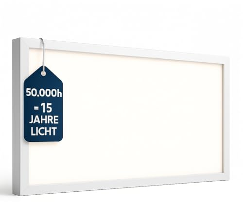 JALAMA LED Panel 60x30 cm – Ultraflach (9mm), 24W, 2640lm, Neutralweiß 4000K, Blendfrei UGR<19, 50.000h Lebensdauer, Premium Lifud LED-Treiber – Büro & Zuhause