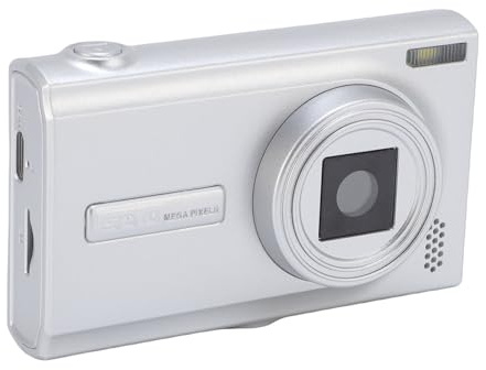 Akozon Fotocamera Digitale per Fotografia 50mp 1080p HD Autofocus Videocamera Mirrorless Zoom Multi -Digitale con Schermo da 2,4 Pollici per il Viaggio (grigio argento)