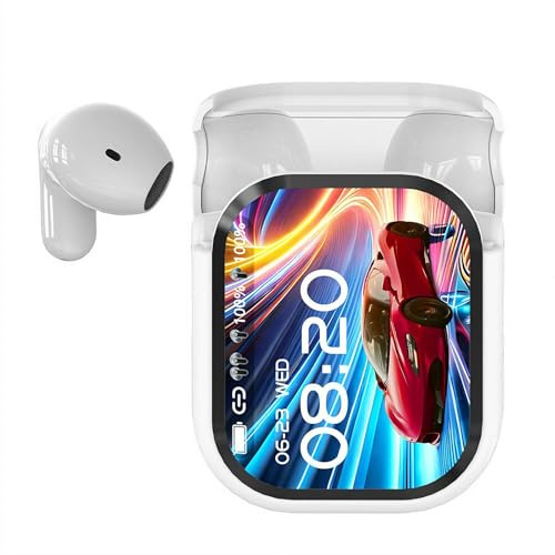 Auriculares inalámbricos con pantalla LED Bluetooth de alta fidelidad, impermeables, con pantalla, traducción Ai en tiempo real, batería de 48 horas, cancelación de ruido, auriculares intraurales para