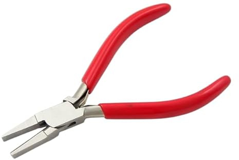 5 Flat Half Round Nose Pliers for Jewellery Making, Beading and Forming, Non- Slip PVC Handles