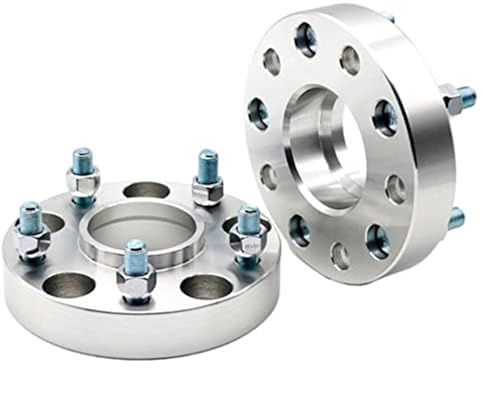 Qxryzp Adaptateurs d'entretoises de roue en aluminium 2 pièces 15/20/25/30/35/40 PCD 5x114.3CB 67.1, for Jeep, for PATRIOT Compass Combleur d'espace pour jantes de véhicule(Black 15MM SILVER SPACERS)