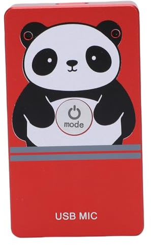 Yechiry Microphone de Jeu USB pour PC, Micro à Condensateur Antibruit avec 2 Canaux, Couverture Arrière à Bande Magnétique, Prise de Son Omnidirectionnelle à 360°, pour Diffusion en Direct, (Rouge