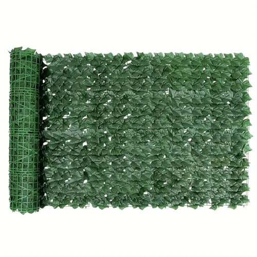 siepe artificiale da esterno Schermo for recinzione della privacy in edera artificiale da 1x3,0 metri - Siepe retrattile con finte foglie verdi, adatta for balcone e giardino