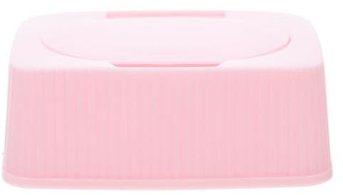 Feuchttuchbehälter mit Klappdeckel, Staubdicht, 1 Stück, Rosa | Pp, Rechteckige Form, für Badezimmer und Zuhause, Passend für Kosmetiktücher