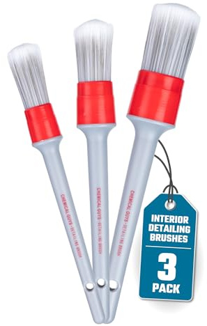 Chemical Guys, All in the Details Interior Detailing Brush Set, 3-Piece
