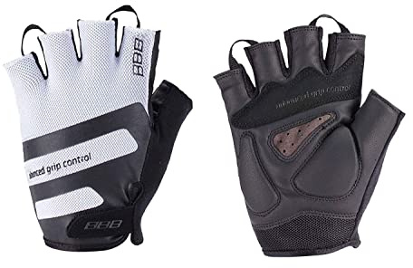BBB Cycling Fahrrad Moutainbike Handschuhe Halbfinger Airroad Warm-Wetter Fingerlose, BBW-51, Weiss, S