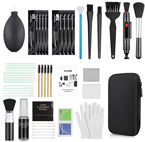 Zacro 75-in-1 Professionelles Reinigungsset für Kamera, Zubehör für die Reinigung der Kamera, Reinigungstuch/Linsenbürste und Linsenreiniger