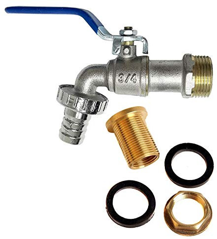 Soytich H03F02 - Racor para depósito de agua de lluvia (19 mm, rosca interior de 3/4, rosca exterior de 1 pulgada)