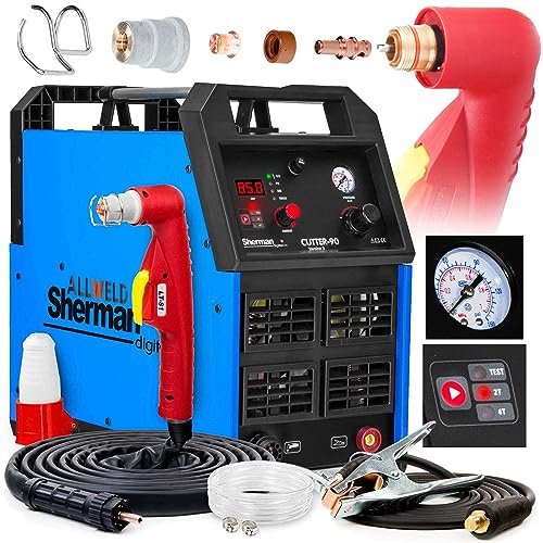 Sherman CUTTER 90 Decoupeur Plasma 400V 85A IGBT, Allumage à l'arc HF, 2T - 4T, Épaisseur de coupe maximale jusqu'à 30 mm, Plasma Cutter, Torche Plasma TRAFIMET A81/6m