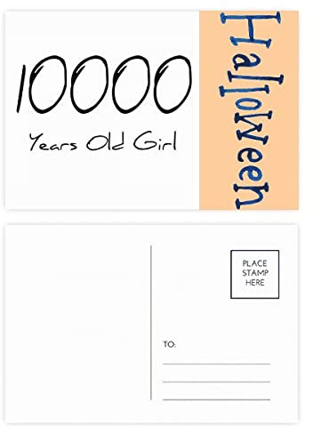 Postkarten-Set für 10.000 Jahre alte Mädchen, Art Deco, Mode, Halloween, Dankeskarte, 20 Stück