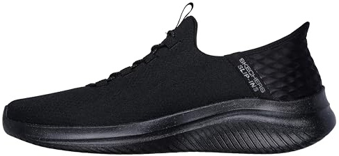 Skechers Men's Ultra Flex 3.0 Right Away Slip-In Trainers, Black Mesh Trim, 9 UK Wide