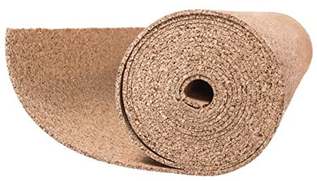Mini rotolo di sughero, 8 m x 0,5 m, zona coperta 4 m2, diversi spessori 2 mm, 3 mm, 4 mm, 5 mm, 6 mm, 8 mm, 10 mm (5 mm)