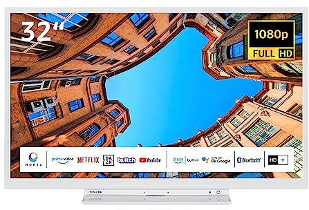 Toshiba 32LK3C64DAW 32 Zoll Fernseher/Smart TV (Full HD, HDR, Alexa Built-In, Triple-Tuner, Bluetooth) - Inkl. 6 Monate HD+ [2023]