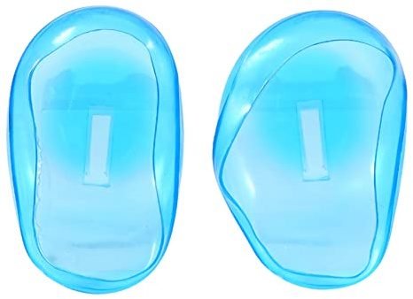 Blue Ear Cover Shield, Anti-Staining Plastic Guard, Protects Earmuffs From Dye, Lightweight & Durable, Easy to Rinse, for Home or Salon Use