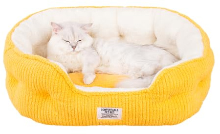 LINGXIYA Hundekorb mit Erhöhte Ränder, Flauschig Hundebett, Weich & Bequem Hundematte, rutschfest HundeköRbchen, Hundebetten, Haustierbett für Kleine, Mittelgroße und Hunde, Katzen