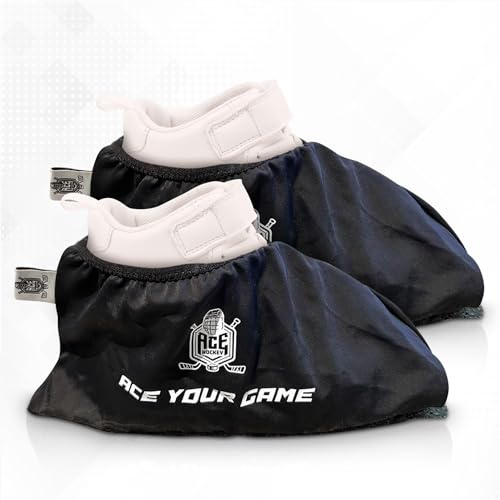 Ace Hockey Botines deslizantes para un Deslizamiento Suave (Reutilizables, Lavables), compatibles con Todas Las Tablas de Fitness/Hockey, diseño Deslizante sobre el Zapato, Talla única