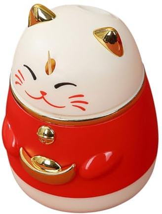 RORPOIR Zahnstocherhalter Zahnstocherspender Süße Zahnstocherbox Feng-Shui-Ornament Zahnstochereimer Glückskatzenstatue -Tragetasche Zahnstochertasche Pp Tier Koffer