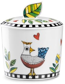 Egan Zuckerdose Cocoricò-Kollektion. Hergestellt in New Bone China, mehrfarbig, Größe: 9 x 10 cm. Die Referenz lautet 228071