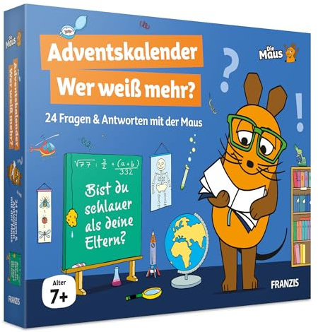 FRANZIS 67216 - Die Maus Adventskalender Wer weiß mehr?: 24 Fragen & Antworten mit der Maus