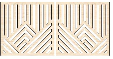ABOOFAN Holzwandkunst Berge Wanddeko Aus Holz 11.81X11.81X0.20in 2 Stück Wanddekoration Mit Aushöhlung Selbstklebend Für Wohnzimmer Büro Garten Und Zuhause