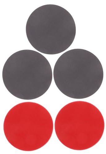 Gatuida 5pcs 5-inch 125mm Brown Round Sanding Sponge Pads for Car Body Auto Body Sand Paper Wet and Dry Use Abrasive Sanding Blocks for Paint Polishing