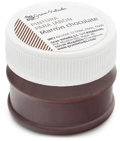 Pintura Marrón Chocolate para Decoración de Jabón | Ideal para Detalles y Relieves | Cosmética para Superficies de Jabón | Variedad de Colores | Ingredientes Seguros | 30 ml
