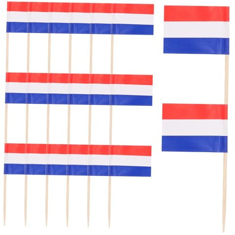 HOLIDYOYO Adornos para con Forma de 100 Unidades Palillos de Frutas Mini Banderines de Comida para Postres