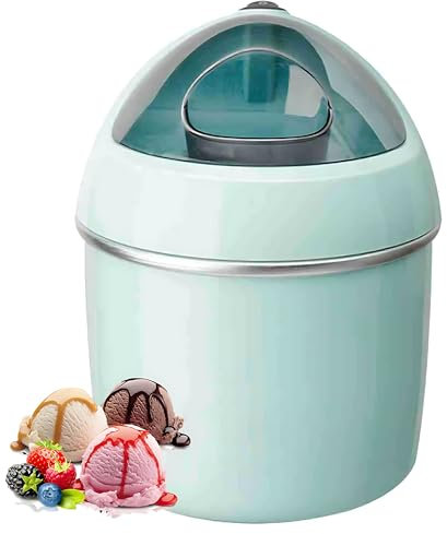 800ML Mini Yogurt Ice Cream Machine, Frozen Yoghurt Sorbet Maker, Easy One Switch, Low Speed Stirring and Automatic Insulation, Detachable Mixing Paddle and Clear Lid for Home Dinners