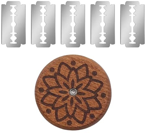 Zcbzbn Bread Crafter, Rundes Brotschneidemesser, Handwerkliches BrotschneidegeräT, Ufo AbgeschräGtes BrotschneidegeräT Mit FüNf Edelstahl-Ersatzklingen, Sauerteigschneider