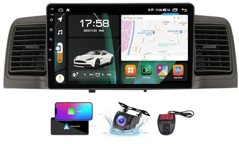 Générique Autoradio Android 13 pour Toyota Corolla E130 E120 2000-2004 Écran Tactile 9 Pouces Android Auto avec FM AM RDS Dab+ Radio/DSP/WiFi/Commandes au Volant/+ Caméra de recul DVR (NF-4)