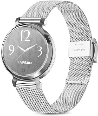Issinlky Metallband för Garmin Lily 2 band, 14MM Rostfritt stålarmband för Garmin Lily 2 Damen
