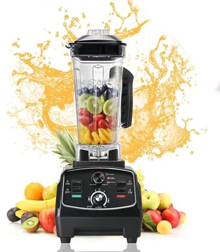 Máquina for romper paredes doméstica, licuadora profesional comercial, picadora de alimentos eléctrica, tritura hielo for triturar hielo o bebidas congeladas 1800 W(Black)