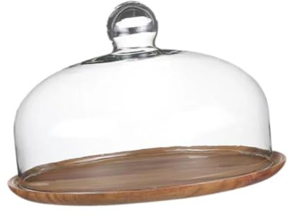 DKRAHRJJ Cake Stand with Lid, Cake Display Server Tray Cake Serving Platter for Fruit Cupcakes Cheese Dish/28.5Cm