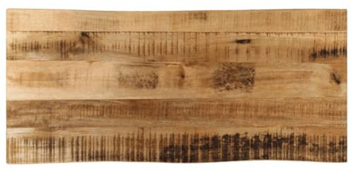 Myheimly Tischplatte, Holztischplatte mit Naturkante, Ersatztischplatte für Bartisch Beistelltisch Esstisch, Raues Mangoholz (naturbelassen),25 mm,80 x 40 cm