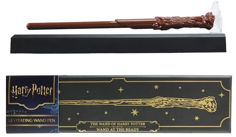 Harry Potter magisk levitating stav penna med visningsstativ, samlarobjekt skrivset skrivbordstillbehör, nyhetsvaror och gåva