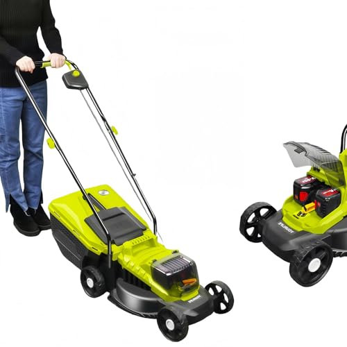 Glowdora Cortadora De Césped Eléctrica, Rendimiento De Corte De Alta Velocidad De 3400 RPM, Altura De Corte Ajustable De 30/50/70 Mm, Tamaño De Corte 33 Cm, Bajo Nivel De Ruido.