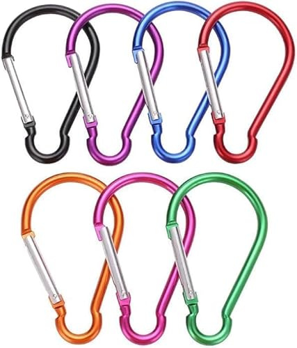 5 x Karabinerhaken aus Aluminium, 10,2 cm, große Federschnappe, Schlüsselanhänger, Karibik, für den Außenbereich, für Karabiner, Schlüsselanhänger, ideal für Outdoor-Schlüsselanhänger, Zubehör und