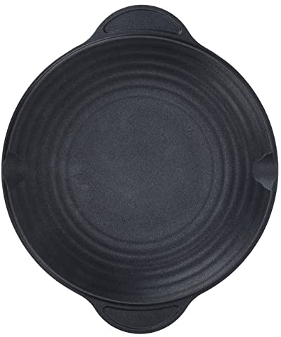 TYCIONG Koreanische BBQ-Grillpfanne, Rund, Antihaftbeschichtet, Grillplatte, Grillplatte, Robuste Aluminiumlegierung mit Glatter Oberfläche, für Schweinebauchpfannkuchen, Gebratene
