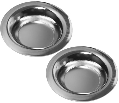 Top Warmer for Candle, 2PCS Wax Warmer Replacement Dish, 3.4x0.7 Inch Iron Candle Plate, Flat Bottom Glass Oil Burner for Electric Lamps Oil and Tart Warmers, Glass Burner