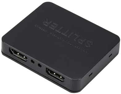 YVAAASIYC Splitter compatibile con 4K, interruttore 1x2, distributore video 1 in 2 out, splitter 1080P, doppio display for PC, laptop, monitor, proiettore