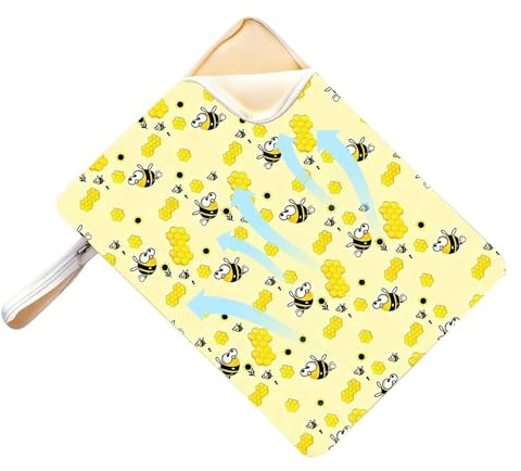 Återanvändbar bivax brödpåse – 43 cm bred öppning bomullsmatsäck, brödförvaringsväska, bärbar behållare med kapacitet färskhållning och enkel åtkomst design | bagerianvändning för picknick