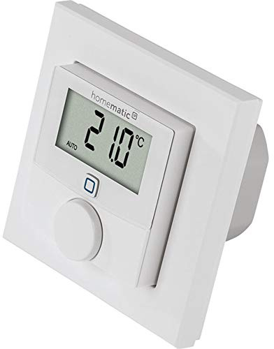 Homematic IP Wandthermostat mit Schaltausgang für Markenschalter, 24 V | Smart Home, Thermostat für Fußbodenheizung mit/ohne App, Alexa, Google Home, Temperaturmessung, Energie sparen, 150697A0