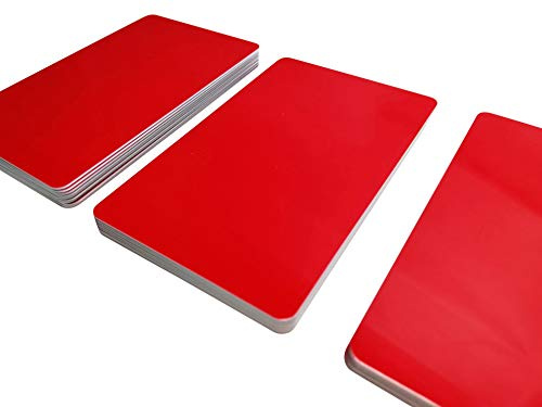 100 Premium Plastikkarten/PVC Karten Rot, 5-500 Stück, Rohlinge, blanko, Kartendrucker, NEU! (100)