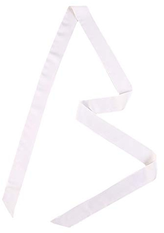 Monique Frauen lange schmale seidige Band Schal Krawatte Schal Choker Gürtel, Weiss/opulenter Garten, Einheitsgröße